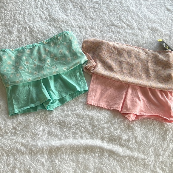 New! Girls 3pcs skirt/skort floral set - Picture 2 of 5